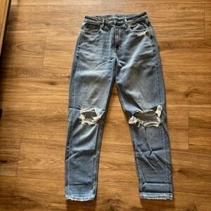 American Eagle Distressed Mom Jeans